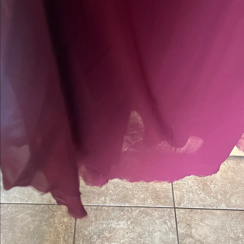 Azazie Burgundy Prom Dress - Picture 3 of 4